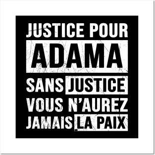 Justice Pour ADAMA Posters and Art